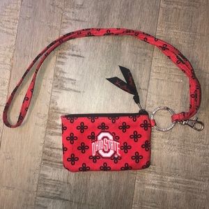 Ohio state Vera Bradley ZIP ID Lanyard
